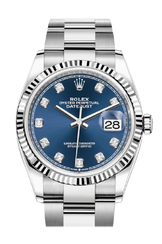 Rolex Watches for Discerning Tastes –Rolex Datejust 36 Blue Diamond Dial Automatic Watch 126234