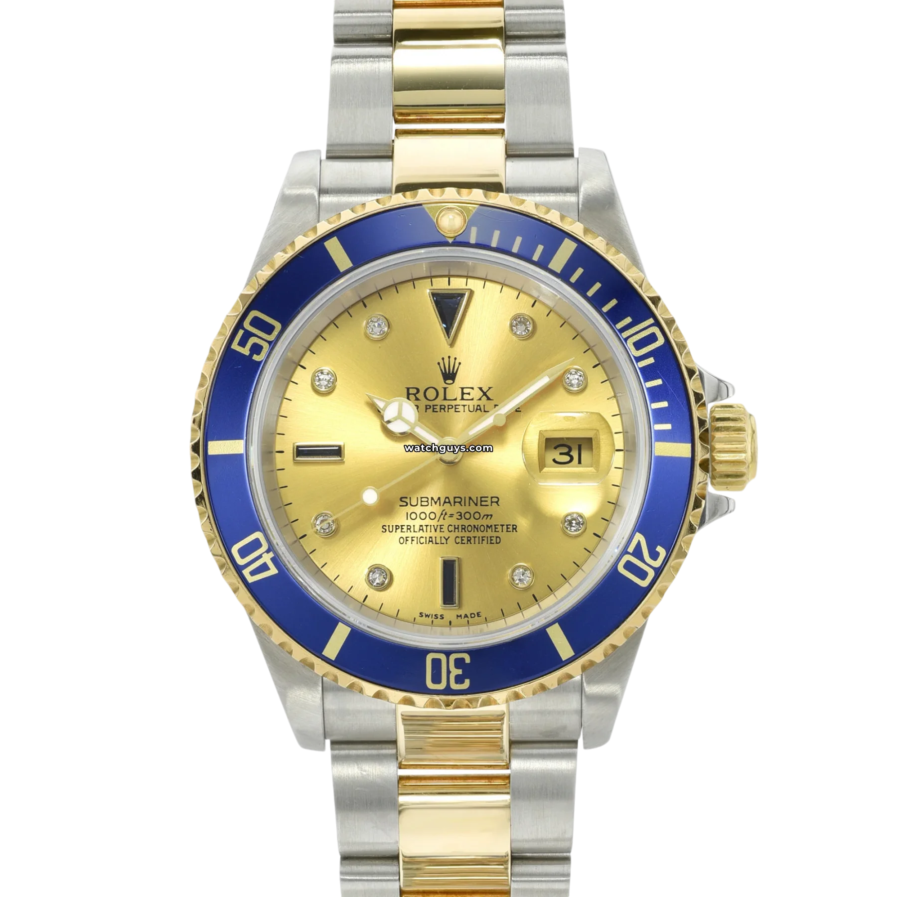 Explore the Exclusive World of Rolex Watches –Rolex Submariner 16613 Champagne Serti