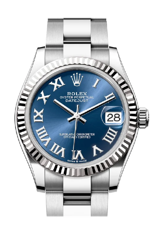 Unrivaled Quality with Rolex Watches –Rolex Datejust 31 Blue Roman Dial Fluted Bezel Ladies Watch 278274 278274-0033