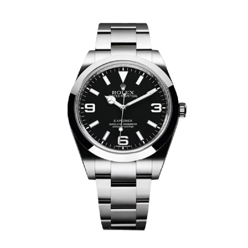 Rolex Watches: The Perfect Blend of Art and Precision –Rolex Explorer 39mm - Ref: 214270-0003 - Black Index & Arabic Numerals Dial, Stainless Steel Oyster Bracelet Watch