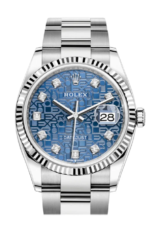 Shop Rolex Watches at Competitive Prices –Rolex Datejust 36 Blue Jubilee Diamond Dial Automatic Watch 126234