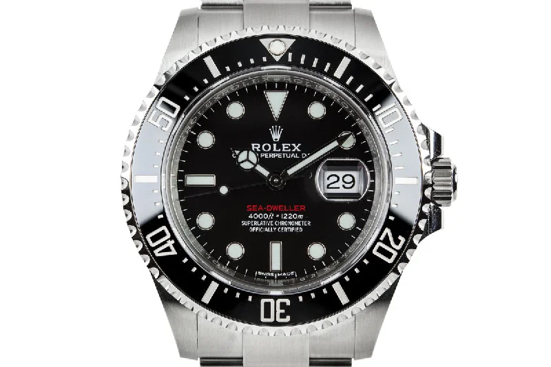 Luxury Rolex Watches to Complete Your Look –2017 Rolex Sea-Dweller 126600 with Ceramic Bezel and Box and Papers