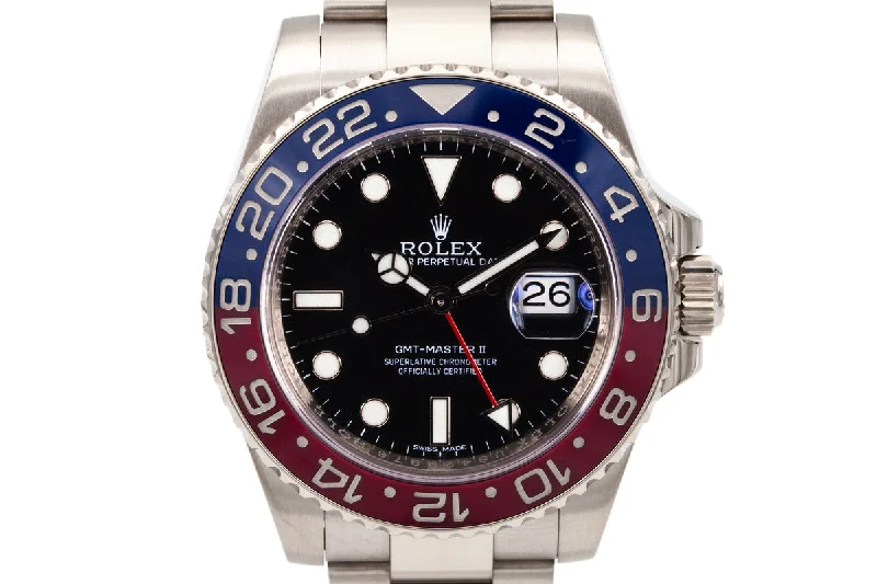 Rolex Watches: A Legacy of Craftsmanship –2015 Rolex WG GMT-Master II 116719 with Box and Papers