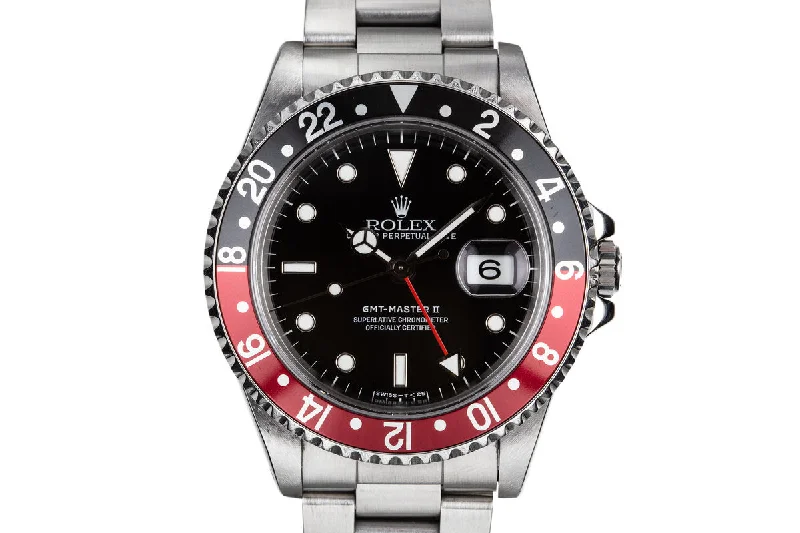 Shop Limited-Edition Rolex Timepieces –1995 Rolex GMT-Master II 16710 "Coke" with Box and Papers