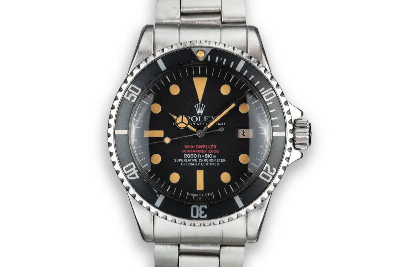 Timeless Rolex Watches for Sophisticated Tastes –1972 Rolex Double Red Sea-Dweller 1665 MK IV Dial with Box and Papers