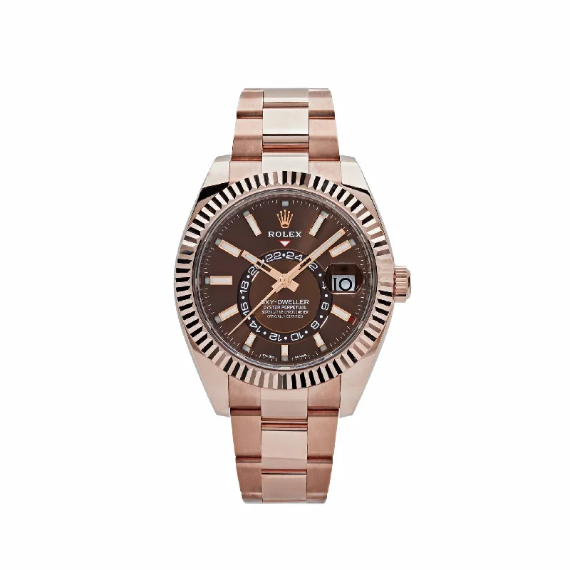 Find the Rolex Watch You've Been Searching For –Rolex Sky-Dweller 326935 Rose Gold Chocolate Dial Oyster