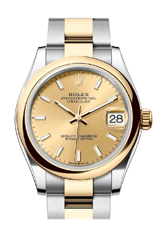 Elevate Your Look with Rolex Watches –Rolex Datejust 31 Champagne Dial Yellow Gold Steel Ladies Watch 278243 278243-0013