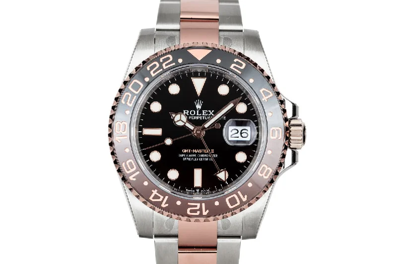 Find Your Perfect Rolex Watch Online –Mint 2018 Rolex Rose Gold and Stainless GMT-Master II 126711CHNR with Box and Papers