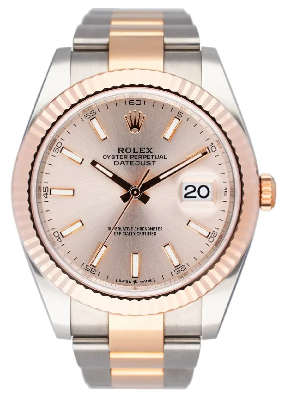 Indulge in the World of Rolex Watches –Rolex Datejust 41 126331 Everose Dial Two Tone Mens Watch