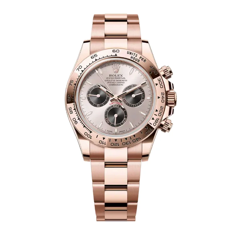 Browse the Latest Rolex Watch Designs –Rolex Cosmograph Daytona 40mm - Ref: 126505 - Sundust & Black Index Dial, 18K Rose Gold Oyster Bracelet Men's Watch