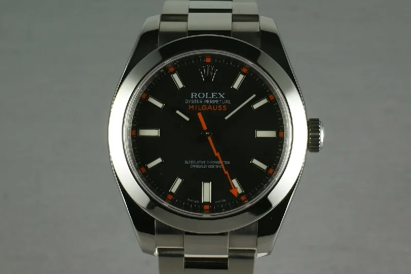 Your Next Rolex Watch Is Waiting –Rolex Milgauss BLACK Dial 116400  with Box and Papers