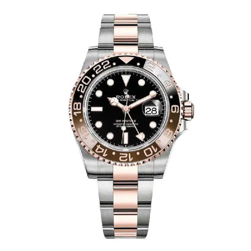 The Most Elegant Rolex Watches Are Here –Rolex GMT-Master II "Rootbeer" 40mm - Ref: 126711chnr - Black Dial, Brown & Black Ceramic Bezel, Two Tone Stainless Steel & 18K Rose Gold Oyster Bracelet Men's Watch