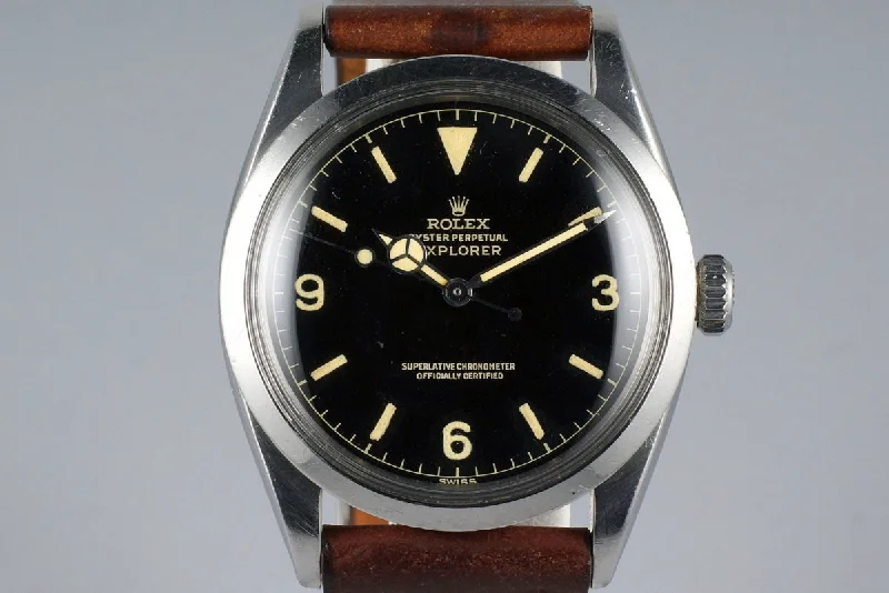 Rolex Watches: A Legacy of Timeless Luxury –1960 Rolex Explorer 1 1016 Gilt Chapter Ring Dial with Box and Papers