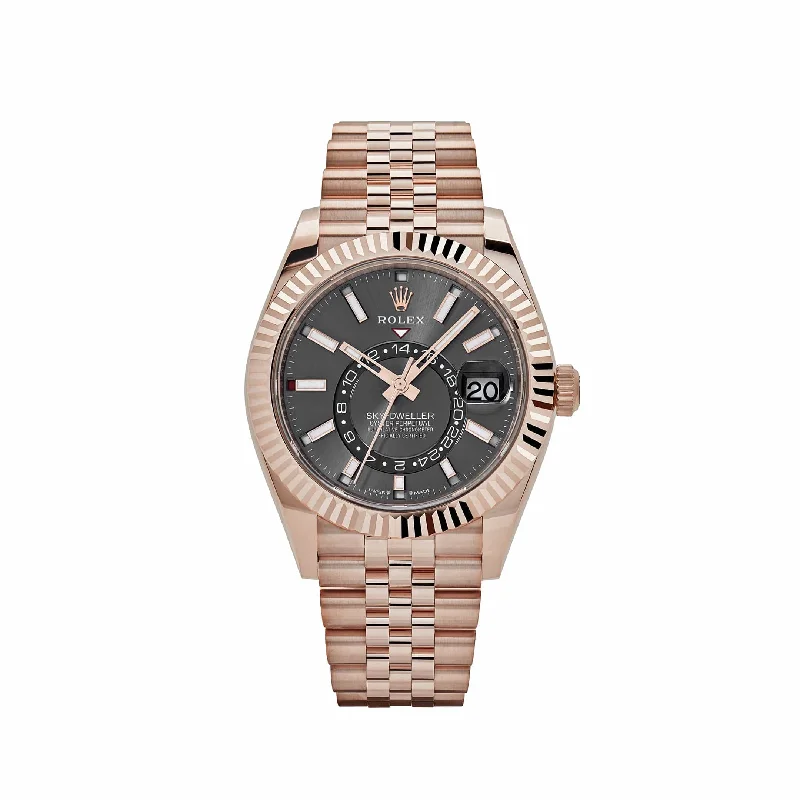 Shop Rolex Watches for Iconic Style –Rolex Sky-Dweller 336935 Everose Gold Slate Dial Jubilee