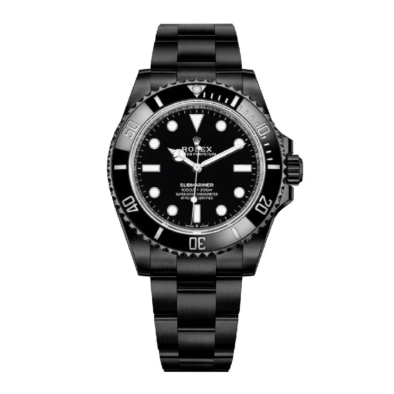 Rolex Watches for Timeless Quality –Rolex Submariner 41mm | Black DLC Stainless steel bracelet | Black dial | Men's Watch 124060-0001 (PVD)