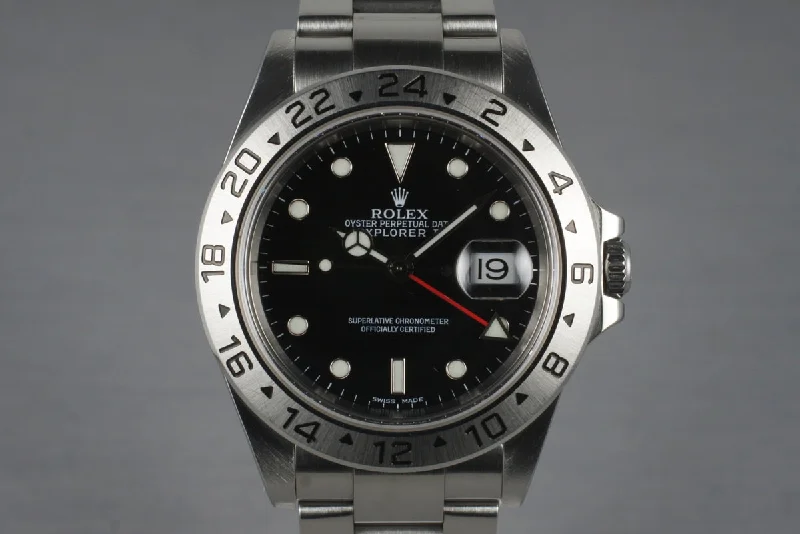 The Luxury of Rolex Watches Awaits –2001 Rolex Explorer II 16570 Black Dial with Box and Papers