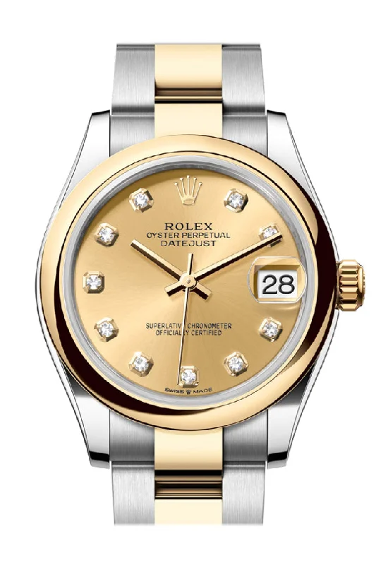 Browse the Latest Rolex Watch Designs –Rolex Datejust 31 Champagne Diamond Dial Yellow Gold Steel Ladies Watch 278243 278243-0025