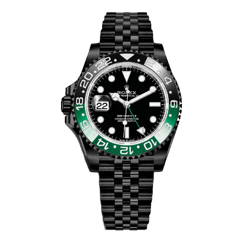 Discover Rolex Watches for Every Lifestyle –Rolex GMT-Master II "Sprite" 40mm - Ref: 126720VTNR - Black Dial, Green & Black Bezel, PVD Stainless Steel Jubilee Bracelet