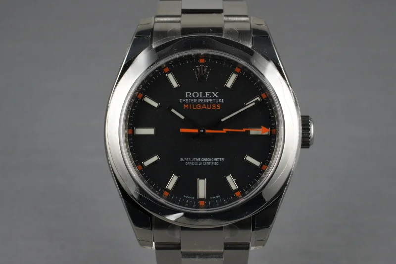 The Ultimate Collection of Rolex Watches –2007 Rolex Milgauss Black Dial 116400 MINT with Box and Papers