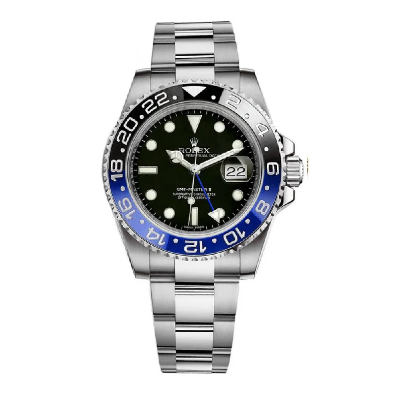 Rolex Watches: A Perfect Combination of Beauty and Function –Rolex GMT-Master II "Batman" 40mm - Ref: 116710BLNR - Black Dial, Blue & Black Ceramic Bezel, Stainless Steel Oyster Bracelet Men's Watch