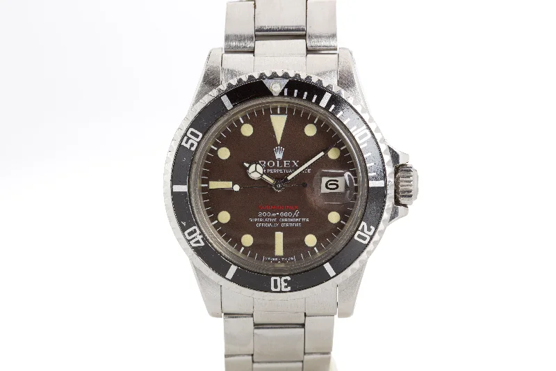 Rolex Watches for Every Wrist –1970 Rolex Tropical Red Submariner 1680 MK 3 Meters 1st Brown Dial