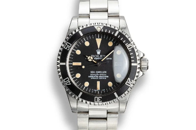 Shop Rolex Watches at Competitive Prices –1979 Rolex Sea-Dweller 1665 Rail Dial with Service Papers