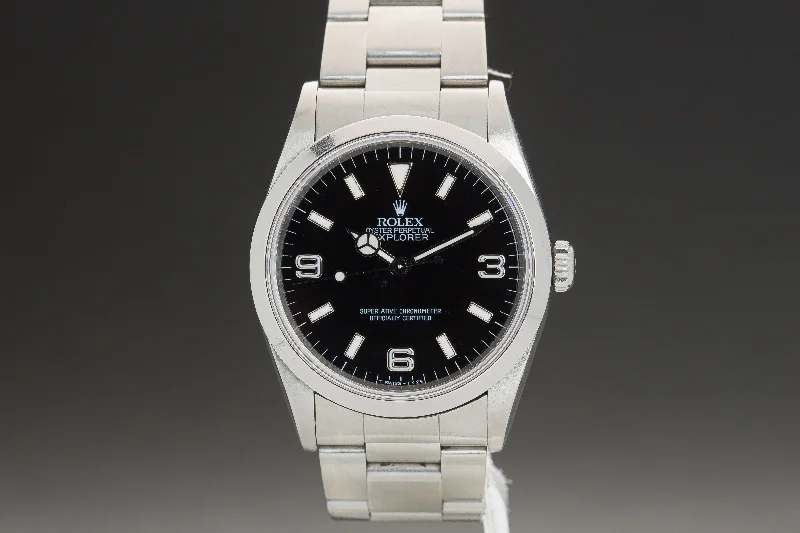 Rolex Watches: The Epitome of Excellence –2009 Rolex Explorer 114270 Swiss made dial Box, Card, Booklets & Chrono Tag