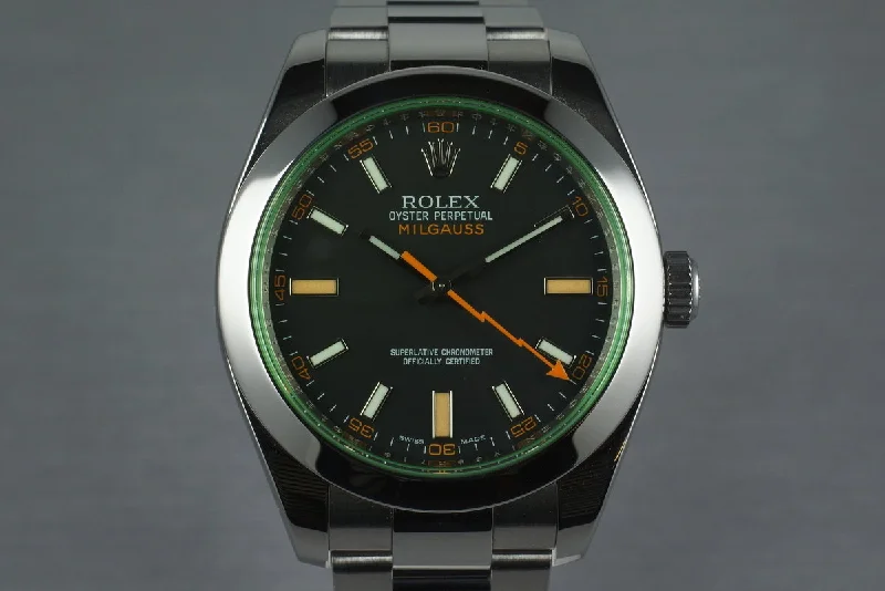 Experience Elegance with Rolex Watches –2009 Rolex Milgauss 116400GV with Box and Papers