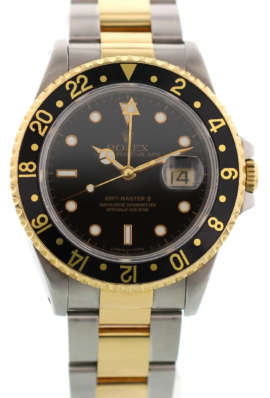 Find the Perfect Rolex Timepiece for You –Rolex GMT-Master II 18K Yellow Gold & S/S 16713 W/ Papers