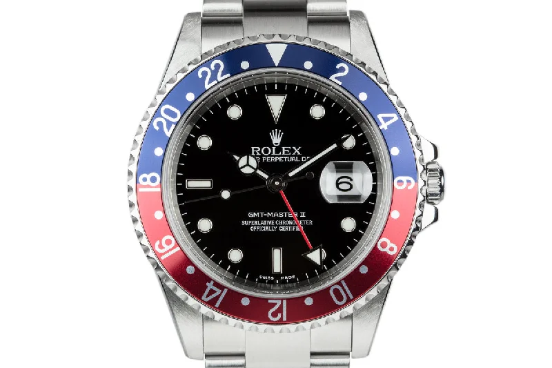 Rolex Watches: A Timeless Investment –2005 Rolex GMT-Master II 16710 with "Pepsi" Bezel insert with Box and Papers