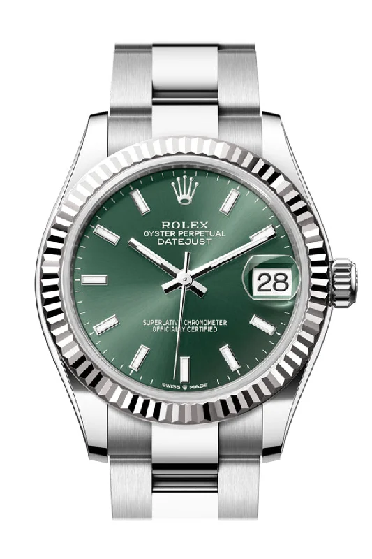 Own a Rolex: The Definition of Luxury –Rolex Datejust 31 Green Dial Fluted Bezel Ladies Watch 278274 278274-0017