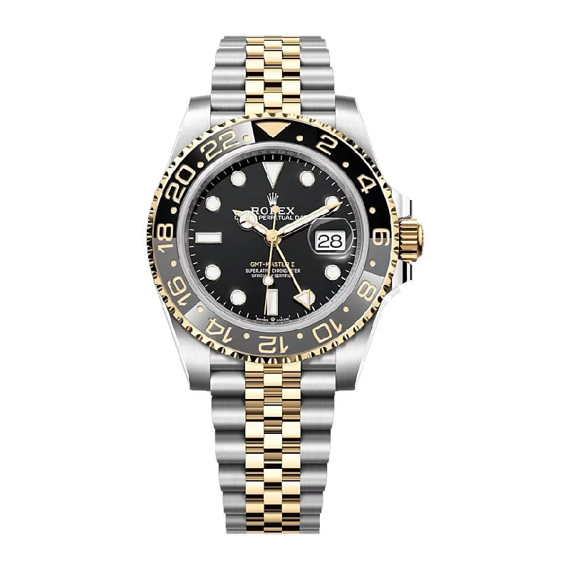 Rolex Watches: For a Life Well Lived –Rolex GMT-Master II "Zombie" 40mm - Ref: 126713GRNR - Black Dial, Grey & Black Ceramic Bezel, Two Tone Stainless Steel & 18K Yellow Gold Jubilee Bracelet Men's Watch