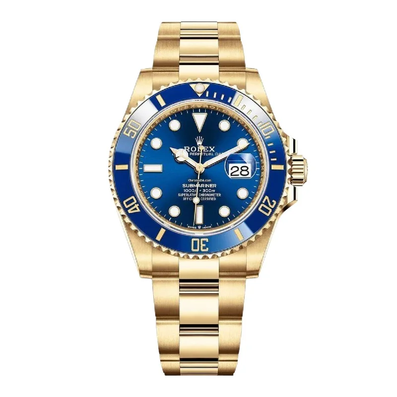 Rolex Watches – Luxury That Lasts a Lifetime –Rolex Submariner Date 40mm - Ref: 116618BL - Blue Dial, 18K Yellow Gold Oyster Bracelet Watch