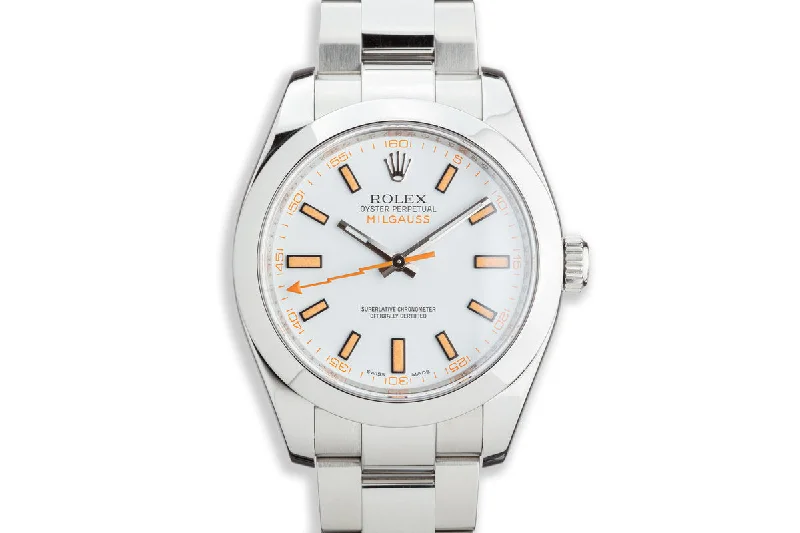 Rolex Watches: A Statement of Luxury –2009 Rolex Milgauss 116400 White Dial