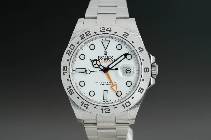 Experience Luxury with Rolex Watches –2011 Rolex 216570 White Dial Explorer II 42mm Box, Card, Booklet & Hangtag