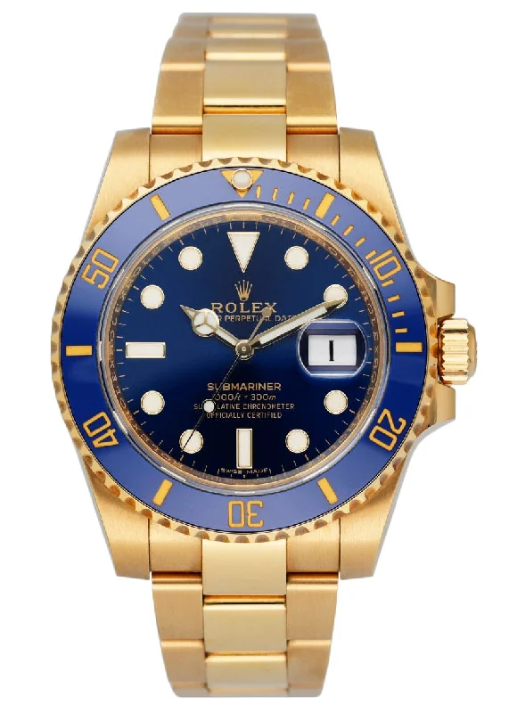 Find Classic Rolex Timepieces Online –Rolex Submariner 116618LB Blue Dial 18K Yellow Gold Mens Watch Box & Papers