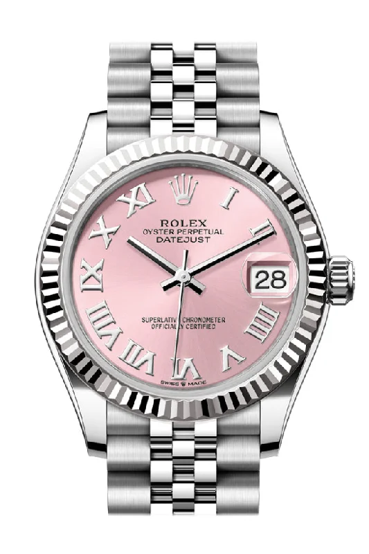 Get Your Rolex Watch Today –Rolex Datejust 31 Pink Roman Fluted Bezel Jubilee Ladies Watch 278274 278274-0020