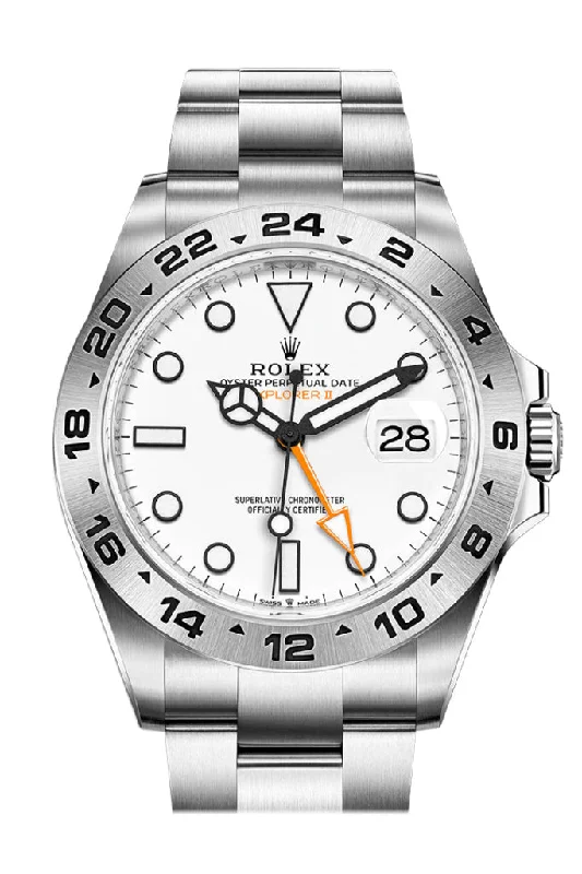 Elevate Your Look with Rolex Watches –Rolex Explorer II 42 White Dial Stainless Steel Men's Watch 226570