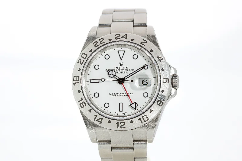 Shop Iconic Rolex Watches with Exceptional Craftsmanship –2001 Rolex 16570 Explorer II Polar Dial