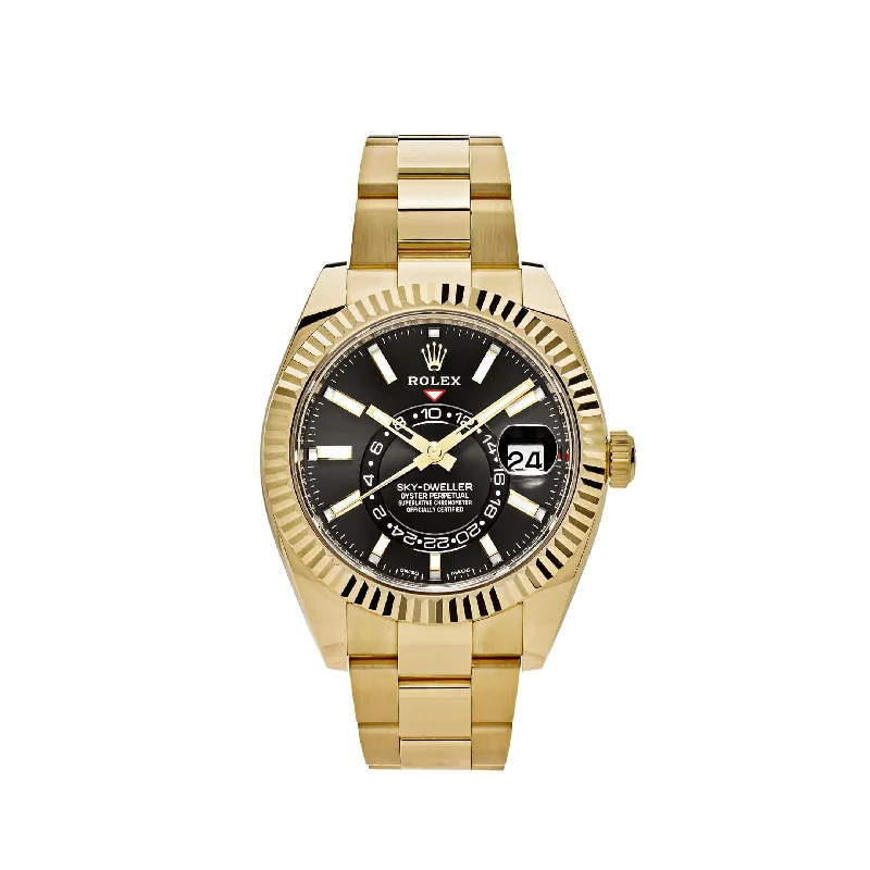 Rolex Watches for the Modern Luxury Seeker –Rolex Sky-Dweller 326938 Yellow Gold Black Dial (2021)