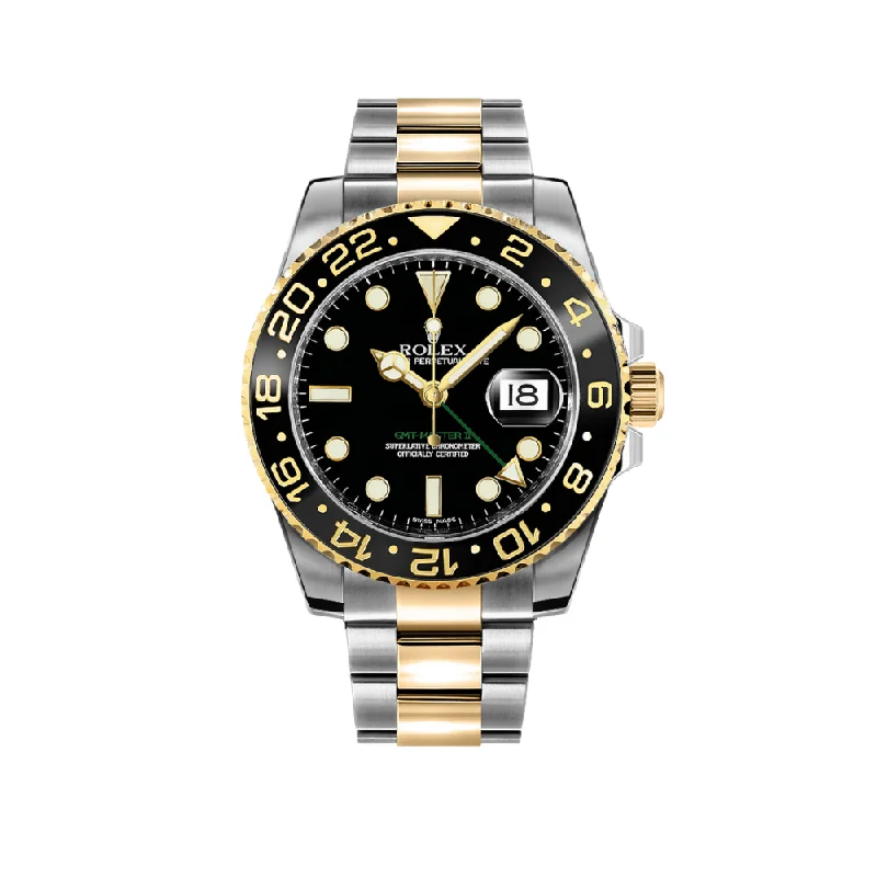 Timeless Rolex Watches Available Now –Rolex GMT-Master II 116713LN Stainless Steel Yellow Gold