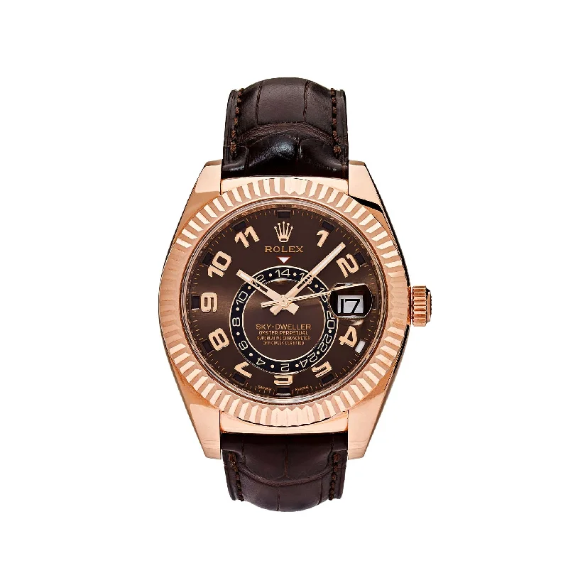 Own a Rolex Watch Today –Rolex Sky-Dweller 326135 Rose Gold Chocolate Dial (2018)