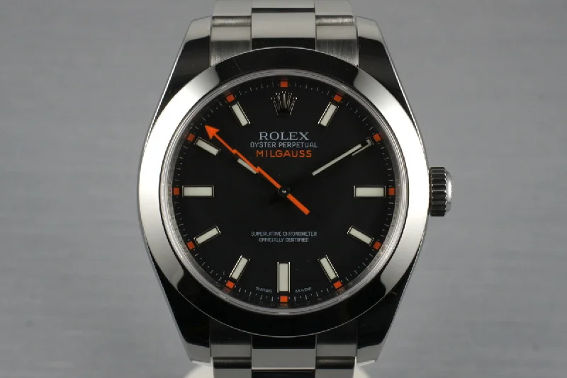 Unrivaled Quality with Rolex Watches –2007 Rolex Milgauss Black Dial 116400 with Box and Papers