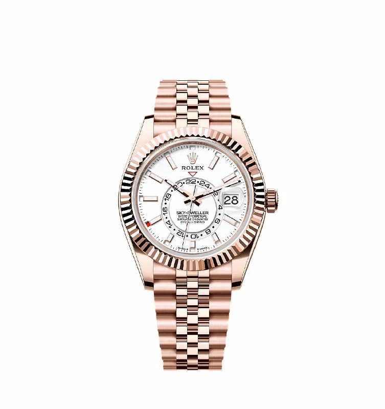 A Wide Selection of Rolex Watches for You –Rolex Sky-Dweller 336935 Everose Gold White Dial Jubilee