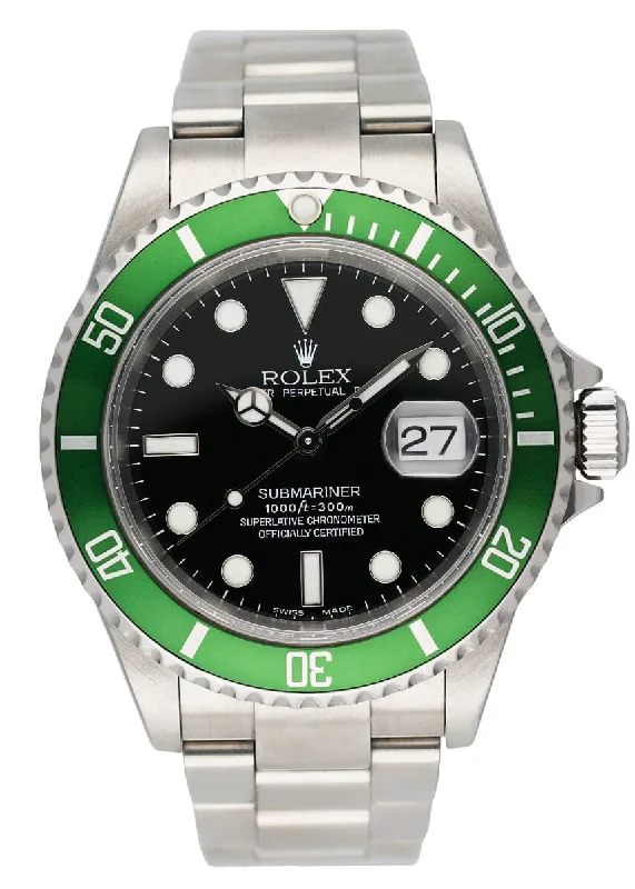 Rolex Watches: A Legacy of Excellence –Rolex Submariner 16610LV Kermit Bezel Flat 4 Mens Watch