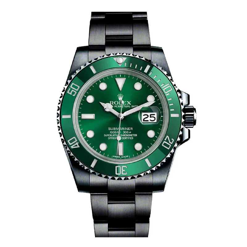 Explore the World of Rolex Watches –Rolex Submariner Date 40mm - Ref: 116610lv-0002 (PVD) - Green Dial, Black PVD Stainless Steel Oyster Bracelet Watch