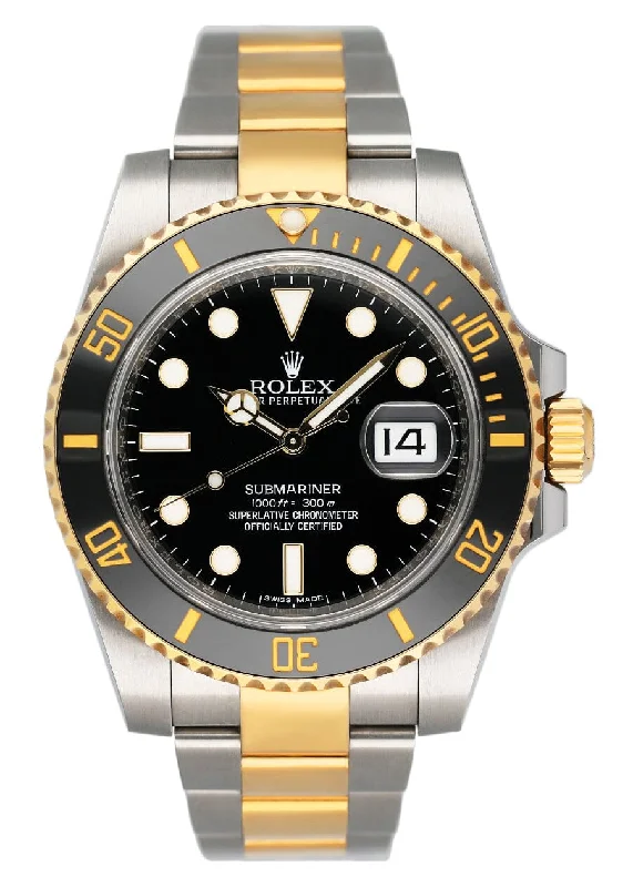 Shop Iconic Rolex Timepieces –Rolex Submariner Date 116613LN Black Dial Mens Watch Box Papers