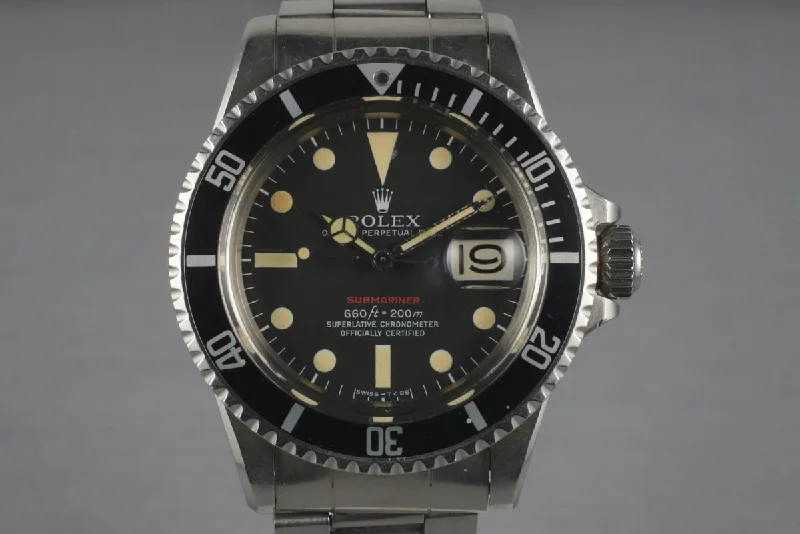 Rolex Watches: Perfectly Crafted for You –1972 Rolex Red Submariner 1680 with Box and Papers