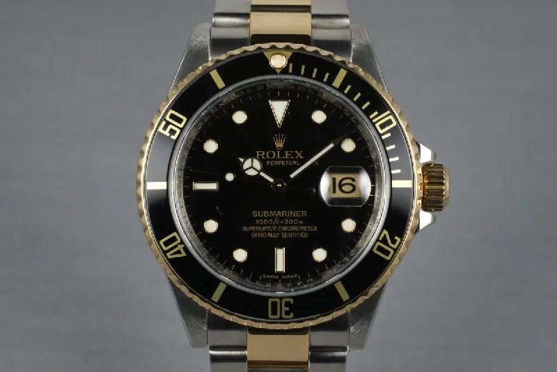 Explore Rare Rolex Timepieces –2007 Rolex Two Tone Submariner 16613LN with Box and Papers