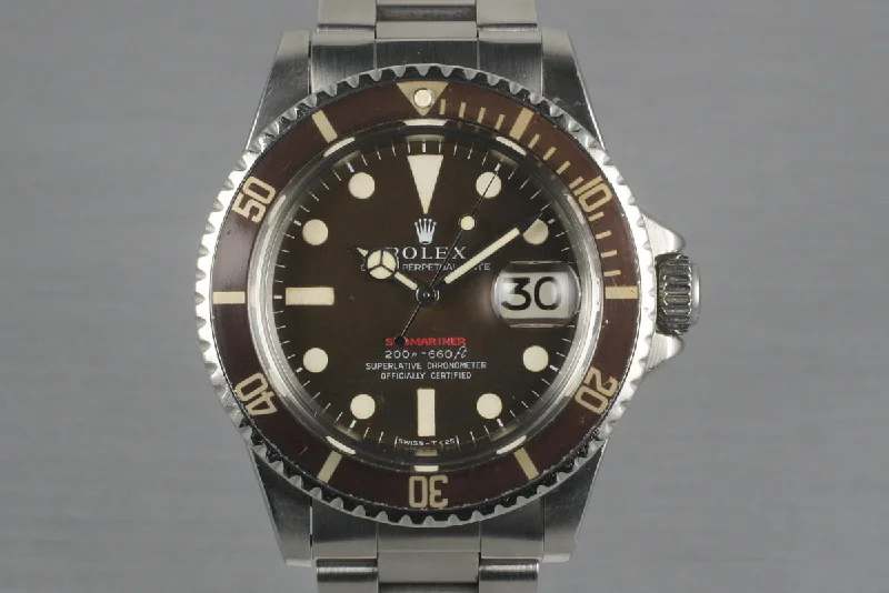 Timeless Rolex Timepieces – A Watch for Every Moment –1969 Rolex Red Submariner 1680 Meters First Mark 3 BROWN